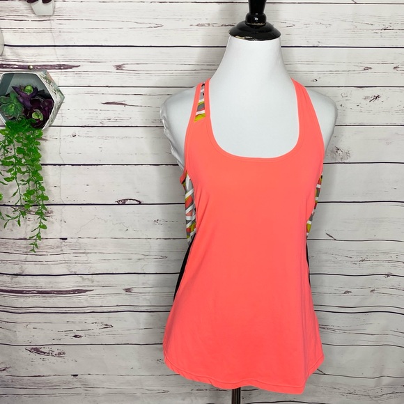 Fabletics Neon Racerback Workout Tank Top Size 6 Small - Picture 2 of 8